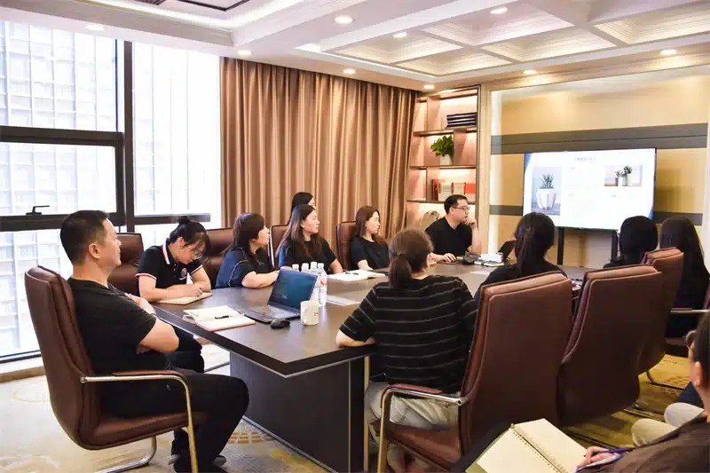 Business meeting in a conference room.